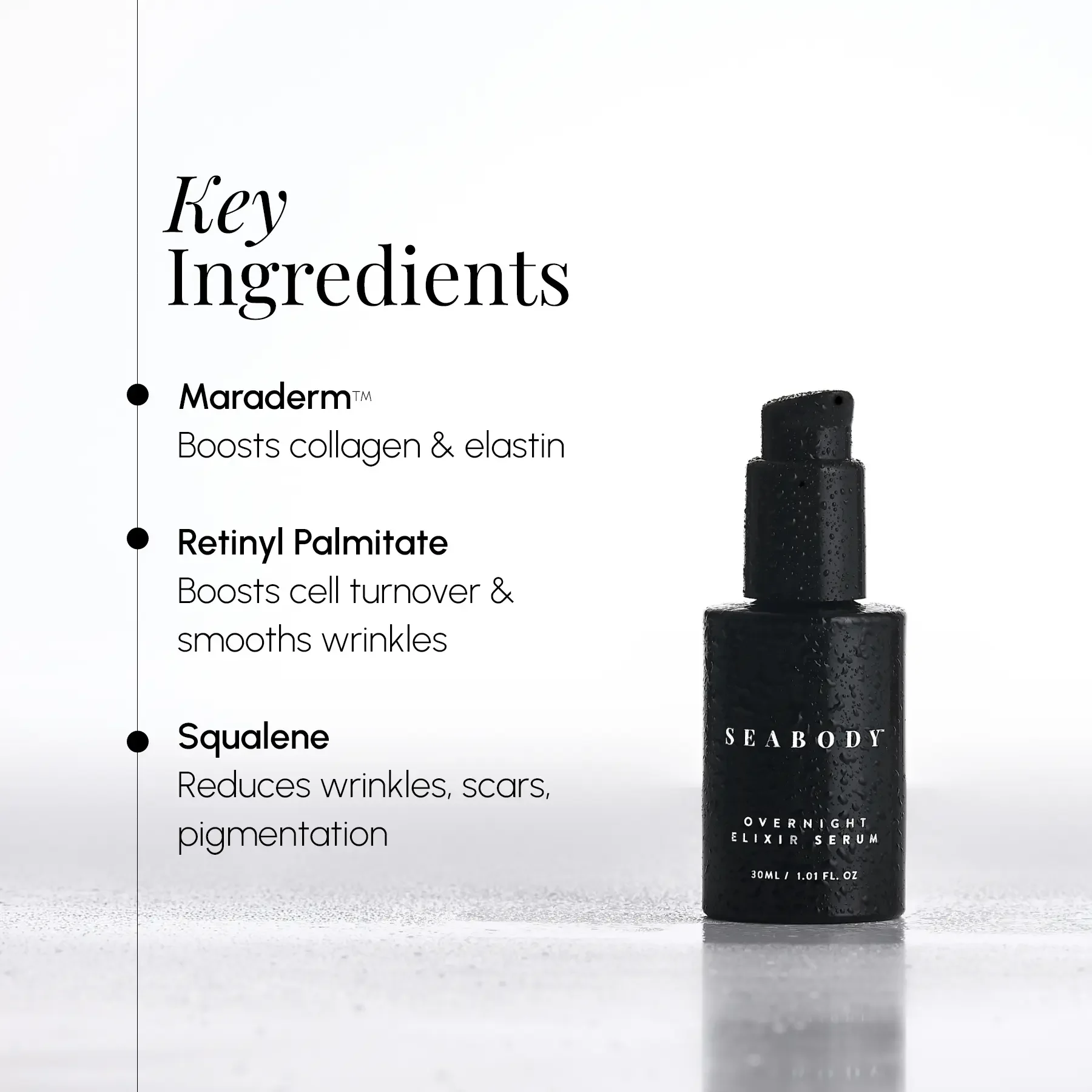 Seabody Overnight Elixir Serum Seabody Overnight Elixir Serum Key Ingredients