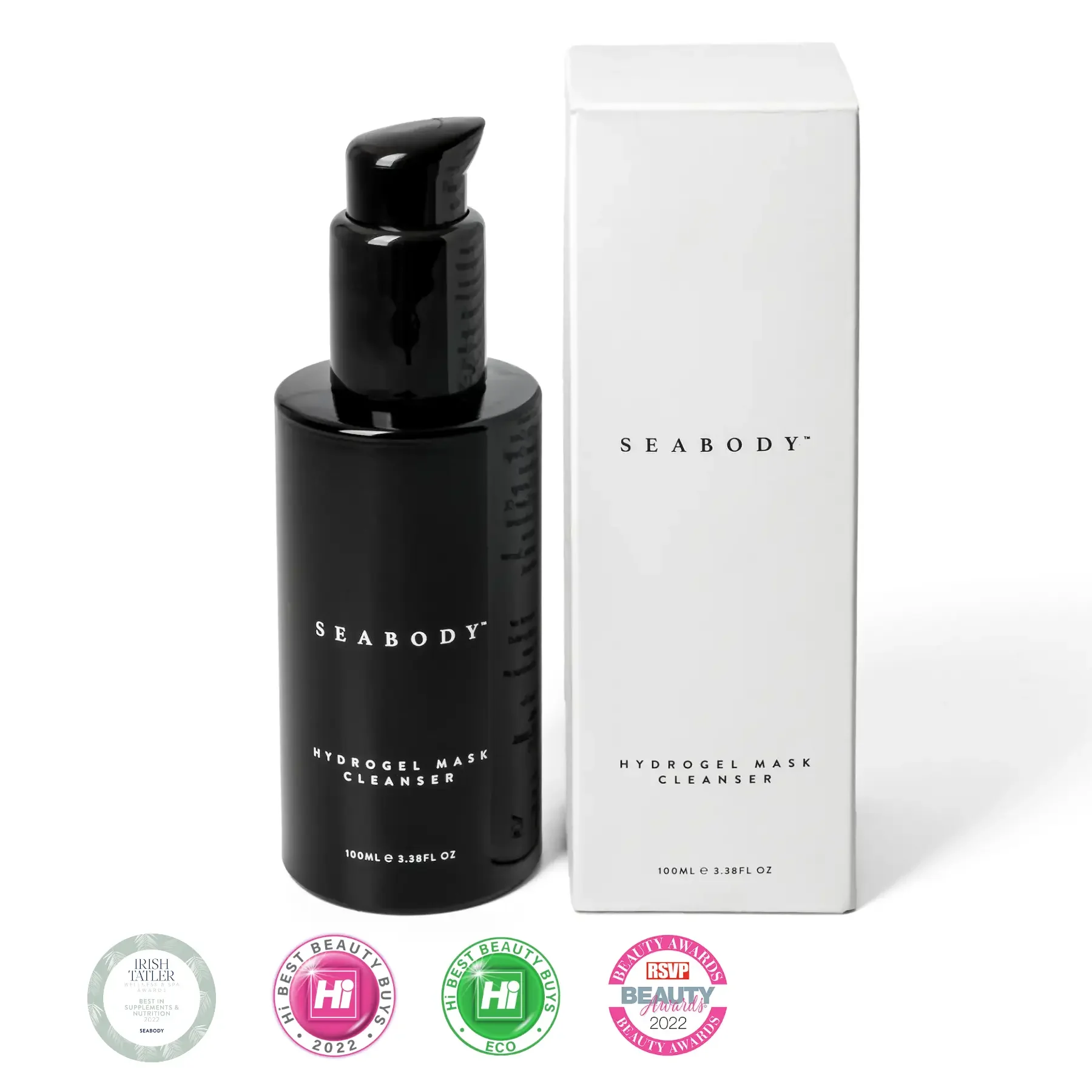 Seabody Hydrogel Mask Cleanser Seabody Hydrogel Mask Cleanser Packaging and Awards