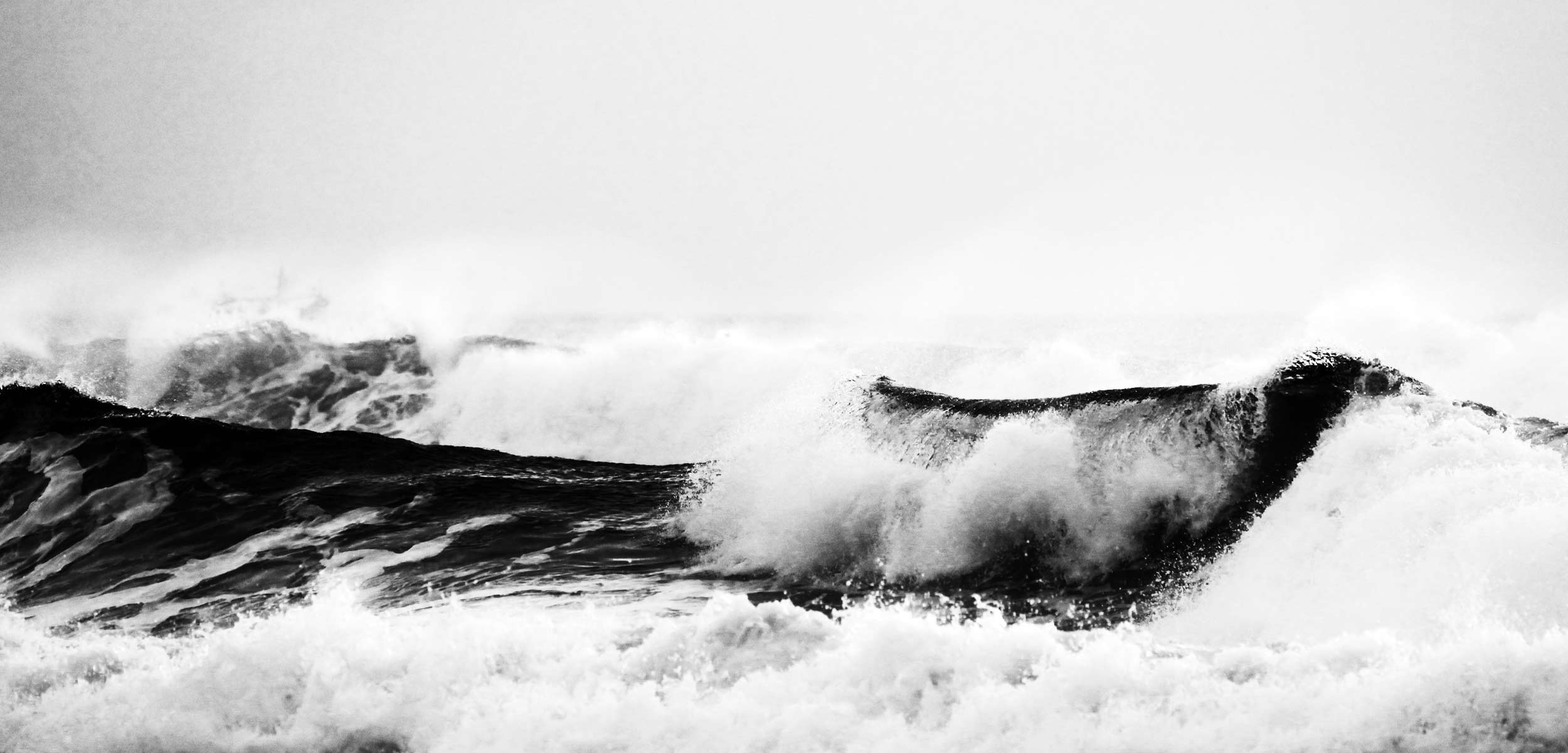 black and white wave